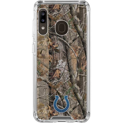 NFL Indianapolis Colts Realtree AP Camo Galaxy A30 Clear Case