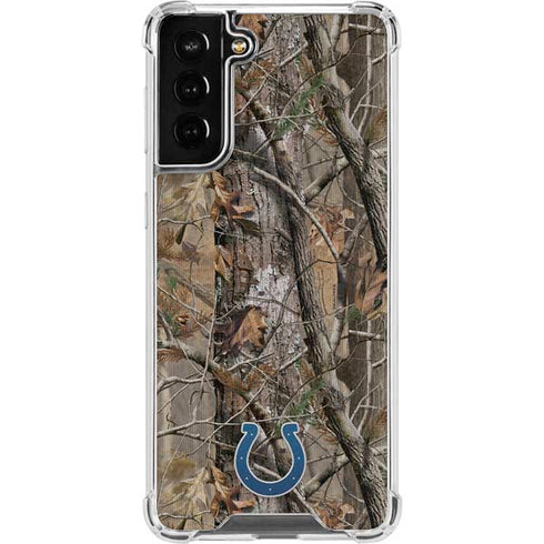NFL Indianapolis Colts Realtree AP Camo Galaxy S21 FE Clear Case