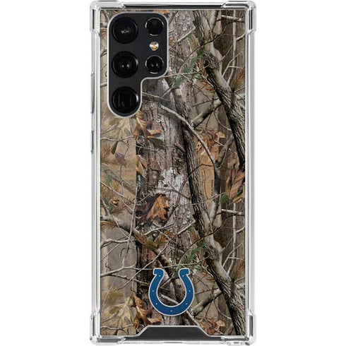 NFL Indianapolis Colts Realtree AP Camo Galaxy S22 Ultra Clear Case