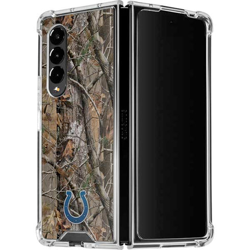 NFL Indianapolis Colts Realtree AP Camo Galaxy Z Fold4 5G Clear Case