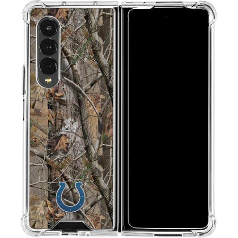 NFL Indianapolis Colts Realtree AP Camo Galaxy Z Fold4 5G Clear Case