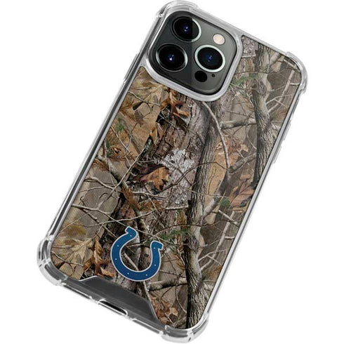 NFL Indianapolis Colts Realtree AP Camo iPhone 15 Pro Clear Case