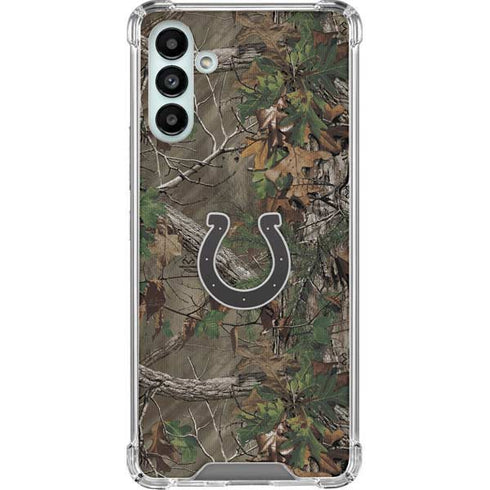 NFL Indianapolis Colts Realtree Xtra Green Camo Galaxy A13 5G Clear Case