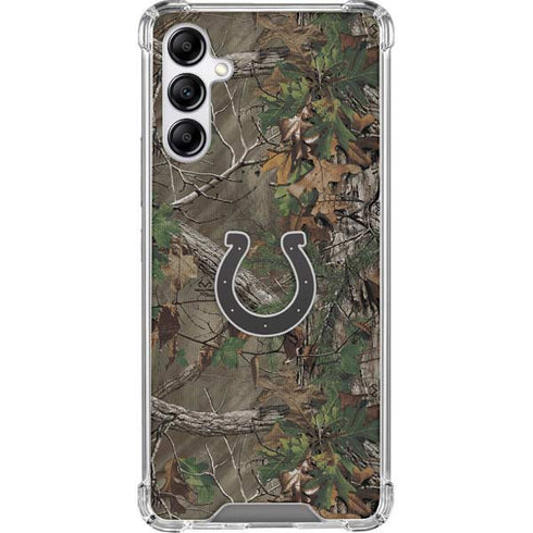 NFL Indianapolis Colts Realtree Xtra Green Camo Galaxy A14 5G Clear Case