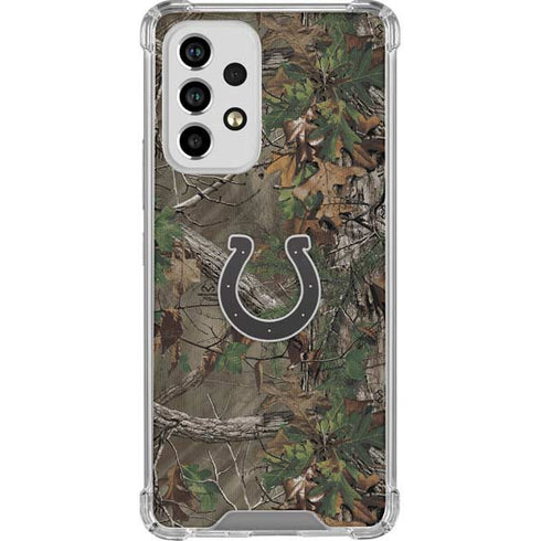 NFL Indianapolis Colts Realtree Xtra Green Camo Galaxy A33 5G Clear Case
