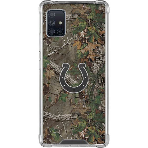 NFL Indianapolis Colts Realtree Xtra Green Camo Galaxy A51 5G Clear Case