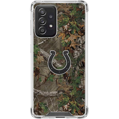NFL Indianapolis Colts Realtree Xtra Green Camo Galaxy A52 5G Clear Case