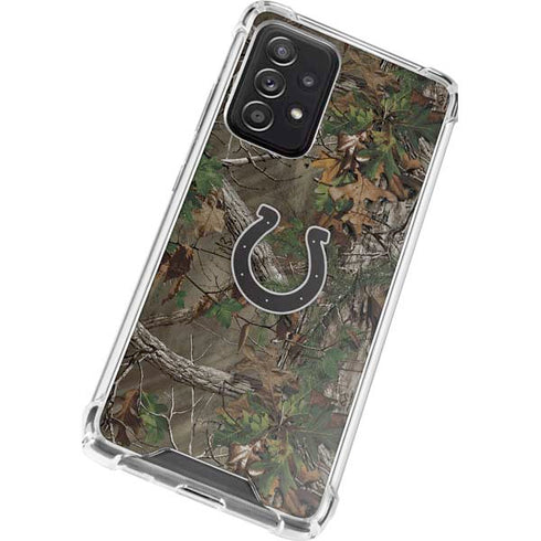 NFL Indianapolis Colts Realtree Xtra Green Camo Galaxy A52 5G Clear Case