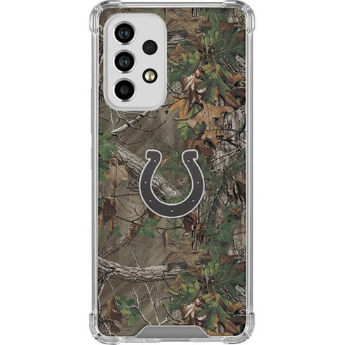 NFL Indianapolis Colts Realtree Xtra Green Camo Galaxy A53 5G Clear Case