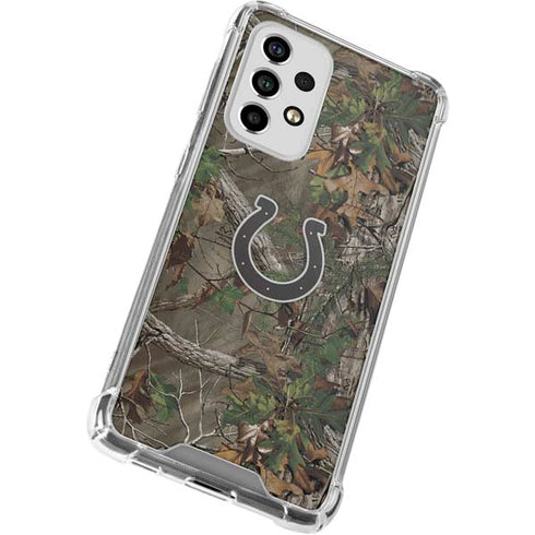 NFL Indianapolis Colts Realtree Xtra Green Camo Galaxy A53 5G Clear Case