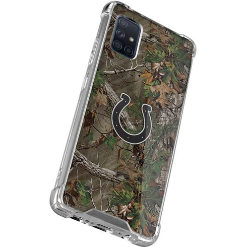 NFL Indianapolis Colts Realtree Xtra Green Camo Galaxy A71 5G Clear Case