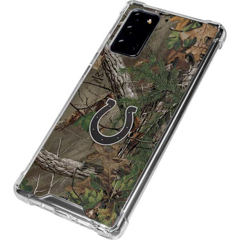 NFL Indianapolis Colts Realtree Xtra Green Camo Galaxy Note20 5G Clear Case