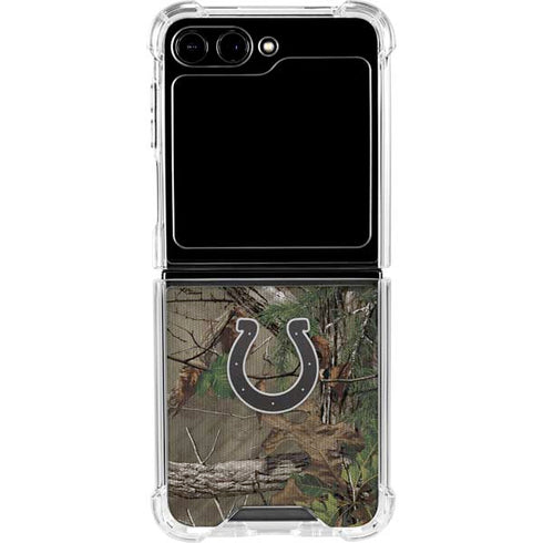 NFL Indianapolis Colts Realtree Xtra Green Camo Galaxy Z Flip5 5G Clear Case