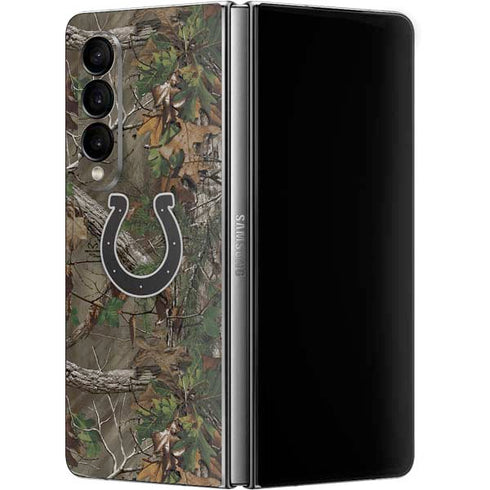 NFL Indianapolis Colts Realtree Xtra Green Camo Galaxy Z Fold4 5G Skin