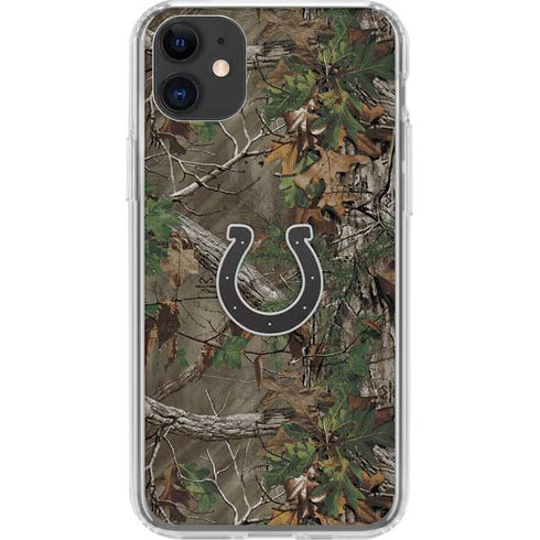 NFL Indianapolis Colts Realtree Xtra Green Camo iPhone 11 Clear Case