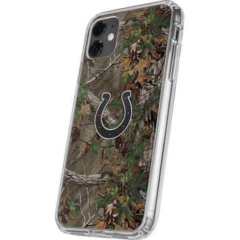 NFL Indianapolis Colts Realtree Xtra Green Camo iPhone 11 Clear Case