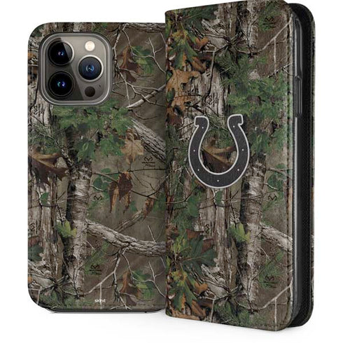 NFL Indianapolis Colts Realtree Xtra Green Camo iPhone 13 Pro Max Folio Case