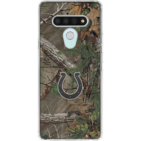 NFL Indianapolis Colts Realtree Xtra Green Camo LG Stylo 6 Clear Case