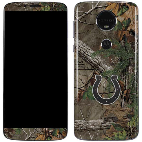 NFL Indianapolis Colts Realtree Xtra Green Camo Moto E5 Plus Skin