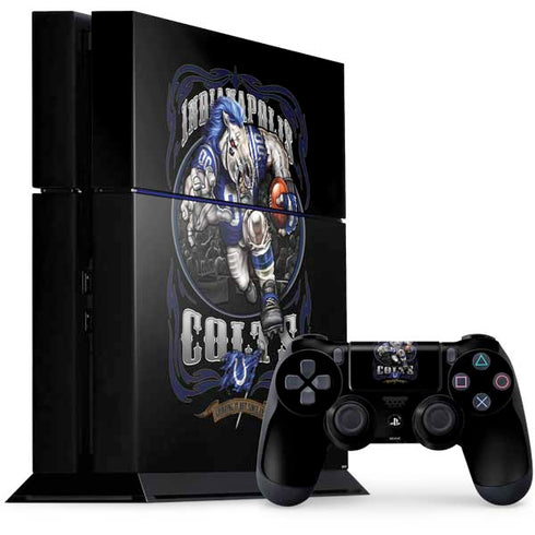 Liquid Blue NFL Indianapolis Colts Running Back PS4 Console and Controller Bundle Skin