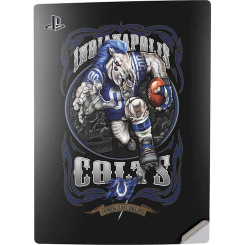 Liquid Blue NFL Indianapolis Colts Running Back PS5 Digital Edition Console Skin