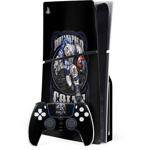 Liquid Blue NFL Indianapolis Colts Running Back PS5 Slim Disk Bundle Skin