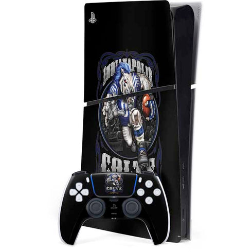 Liquid Blue NFL Indianapolis Colts Running Back PS5 Slim Digital Edition Bundle Skin