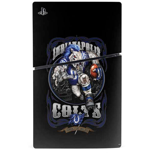 Liquid Blue NFL Indianapolis Colts Running Back PS5 Slim Digital Edition Bundle Skin
