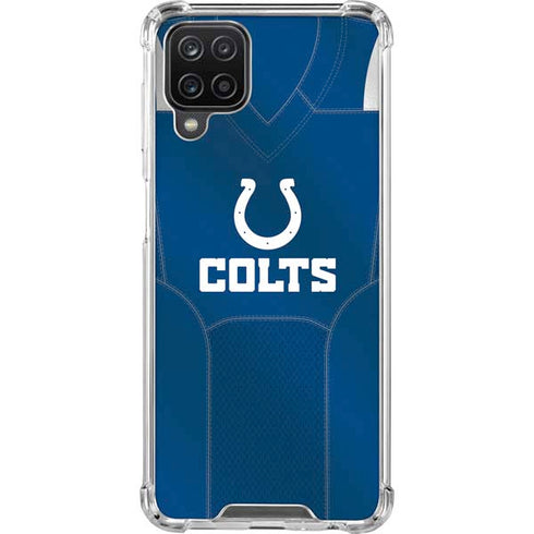 NFL Indianapolis Colts Team Jersey Galaxy A12 Clear Case