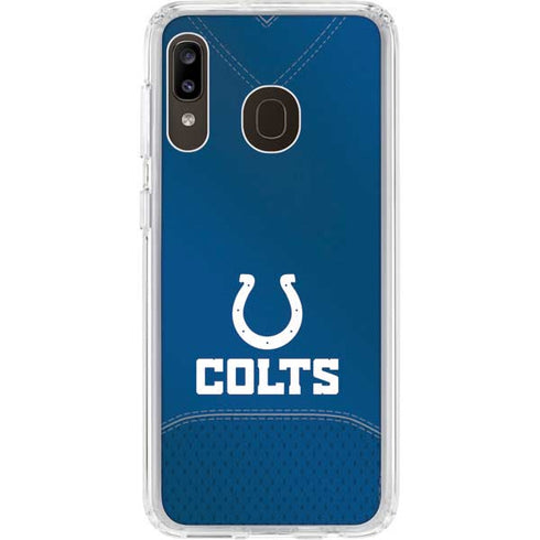 NFL Indianapolis Colts Team Jersey Galaxy A20 Clear Case