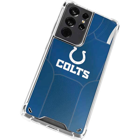 NFL Indianapolis Colts Team Jersey Galaxy S21 Ultra 5G Clear Case