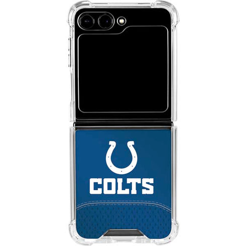NFL Indianapolis Colts Team Jersey Galaxy Z Flip5 5G Clear Case