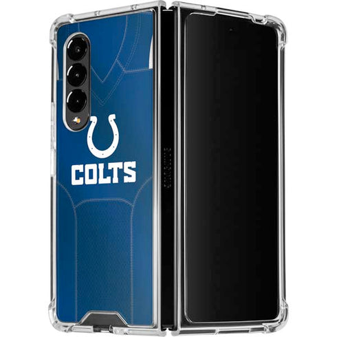 NFL Indianapolis Colts Team Jersey Galaxy Z Fold4 5G Clear Case