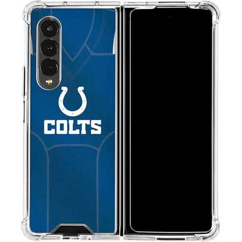 NFL Indianapolis Colts Team Jersey Galaxy Z Fold4 5G Clear Case