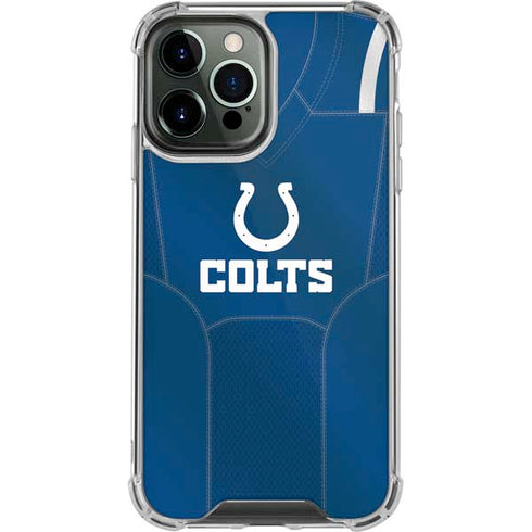 NFL Indianapolis Colts Team Jersey iPhone 14 Pro Max Clear Case