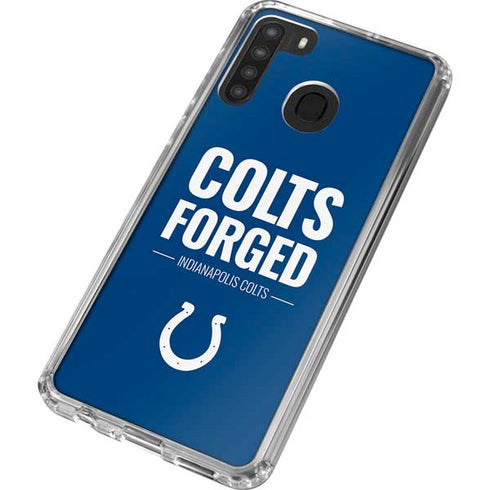 NFL Indianapolis Colts Team Motto Galaxy A21 Clear Case