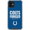 NFL Indianapolis Colts Team Motto iPhone 12 Clear Case