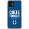 NFL Indianapolis Colts Team Motto iPhone 12 Mini Clear Case