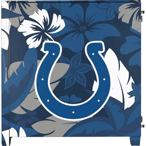 NFL Indianapolis Colts Tropical Print Corsair 4000D Tempered Glass Mid-Tower ATX Case Skin