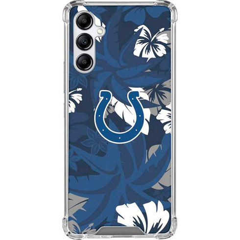 NFL Indianapolis Colts Tropical Print Galaxy A15 5G Clear Case
