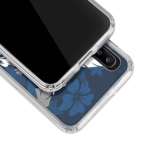 NFL Indianapolis Colts Tropical Print Galaxy A30 Clear Case