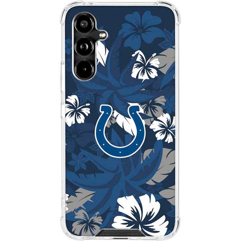 NFL Indianapolis Colts Tropical Print Galaxy A54 5G Clear Case