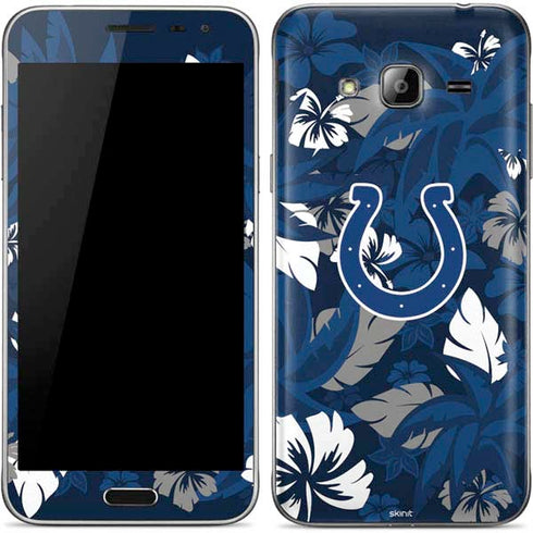 NFL Indianapolis Colts Tropical Print Galaxy J3 Skin