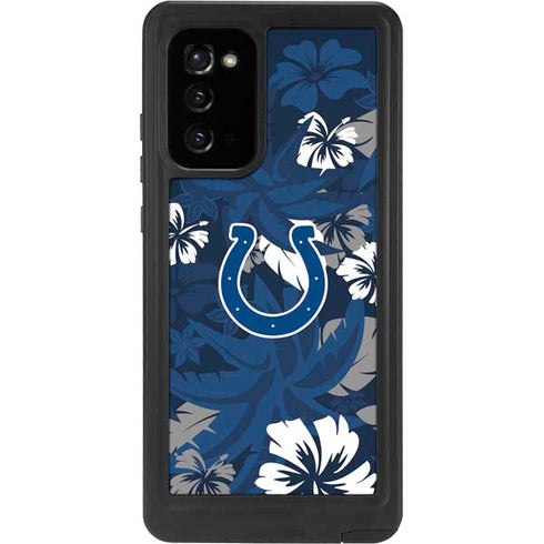 NFL Indianapolis Colts Tropical Print Galaxy Note20 5G Waterproof Case