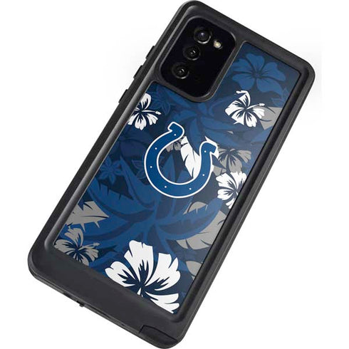 NFL Indianapolis Colts Tropical Print Galaxy Note20 5G Waterproof Case