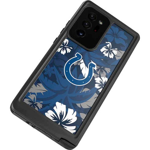 NFL Indianapolis Colts Tropical Print Galaxy Note20 Ultra 5G Waterproof Case