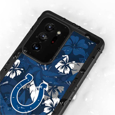 NFL Indianapolis Colts Tropical Print Galaxy Note20 Ultra 5G Waterproof Case