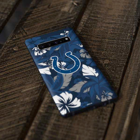 NFL Indianapolis Colts Tropical Print Galaxy S10 Plus Skin
