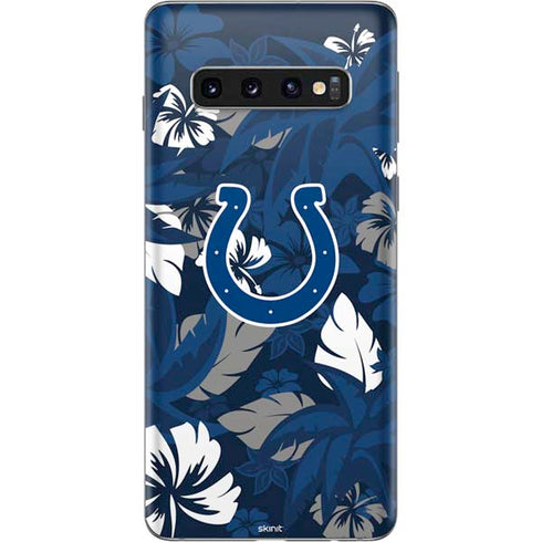 NFL Indianapolis Colts Tropical Print Galaxy S10 Skin