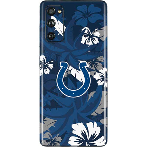 NFL Indianapolis Colts Tropical Print Galaxy S20 Fan Edition Skin